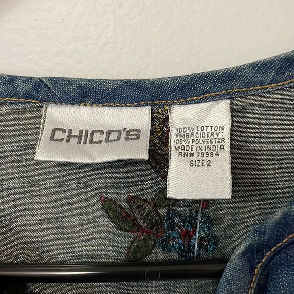 CHICO'S OPEN FRONT COLORFUL - Picture 4 of 5